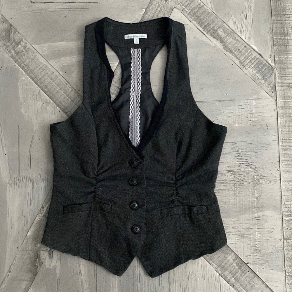 Charlotte Russe Button Down Vest-Small